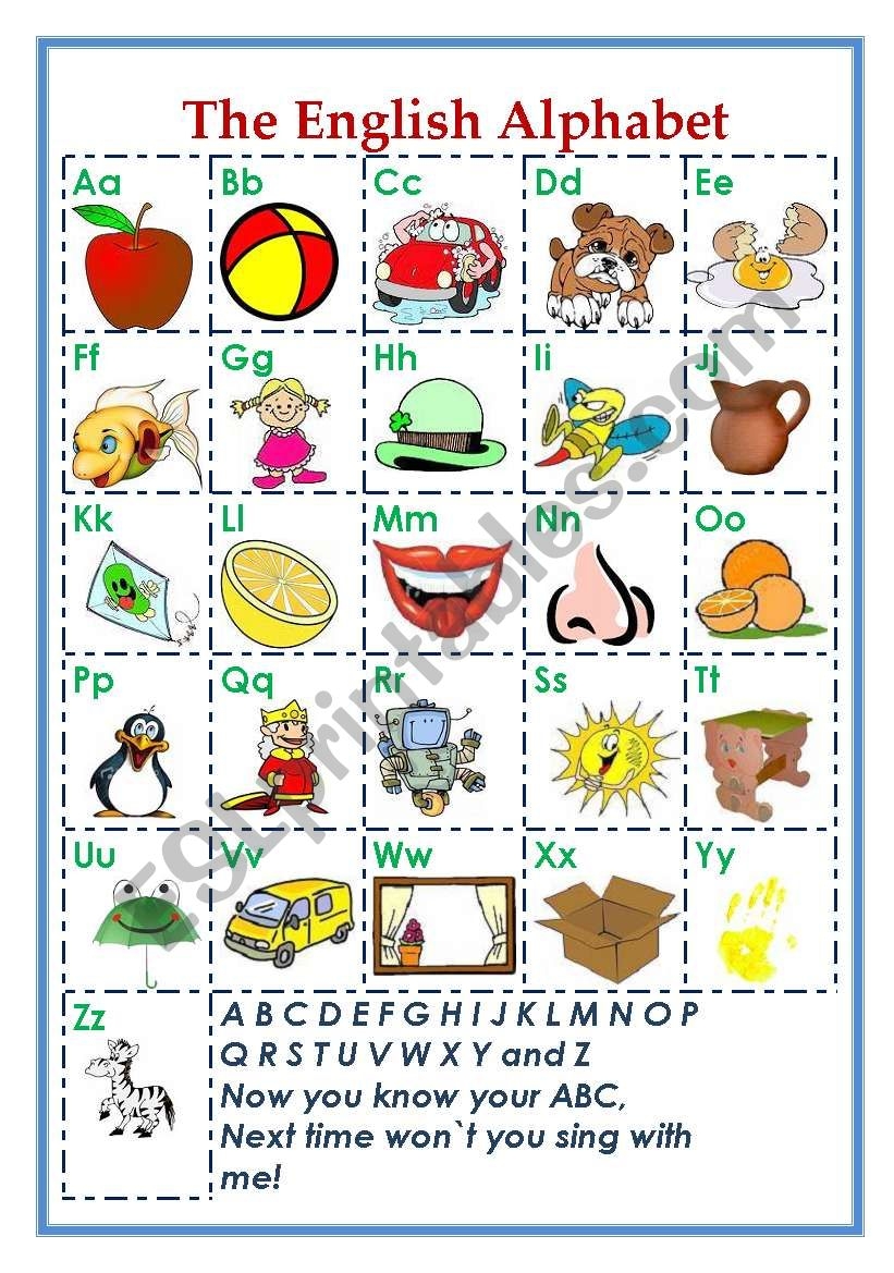 The English Alphabet ESL Worksheet By English1