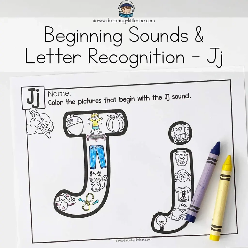 Beginning Sound Jj Worksheets For Preschool