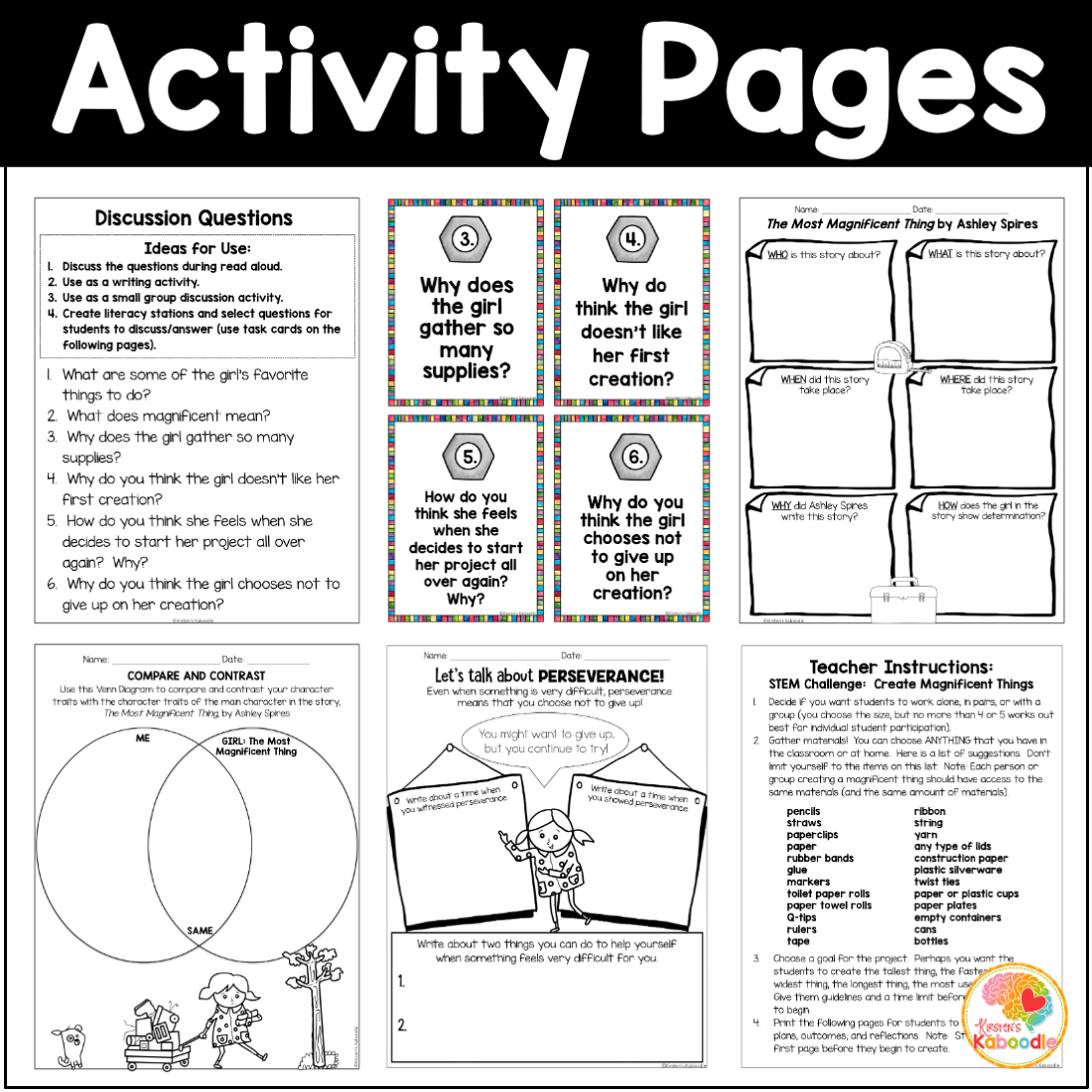 The Most Magnificent Thing Activities And Printables W STEM Made By Teachers
