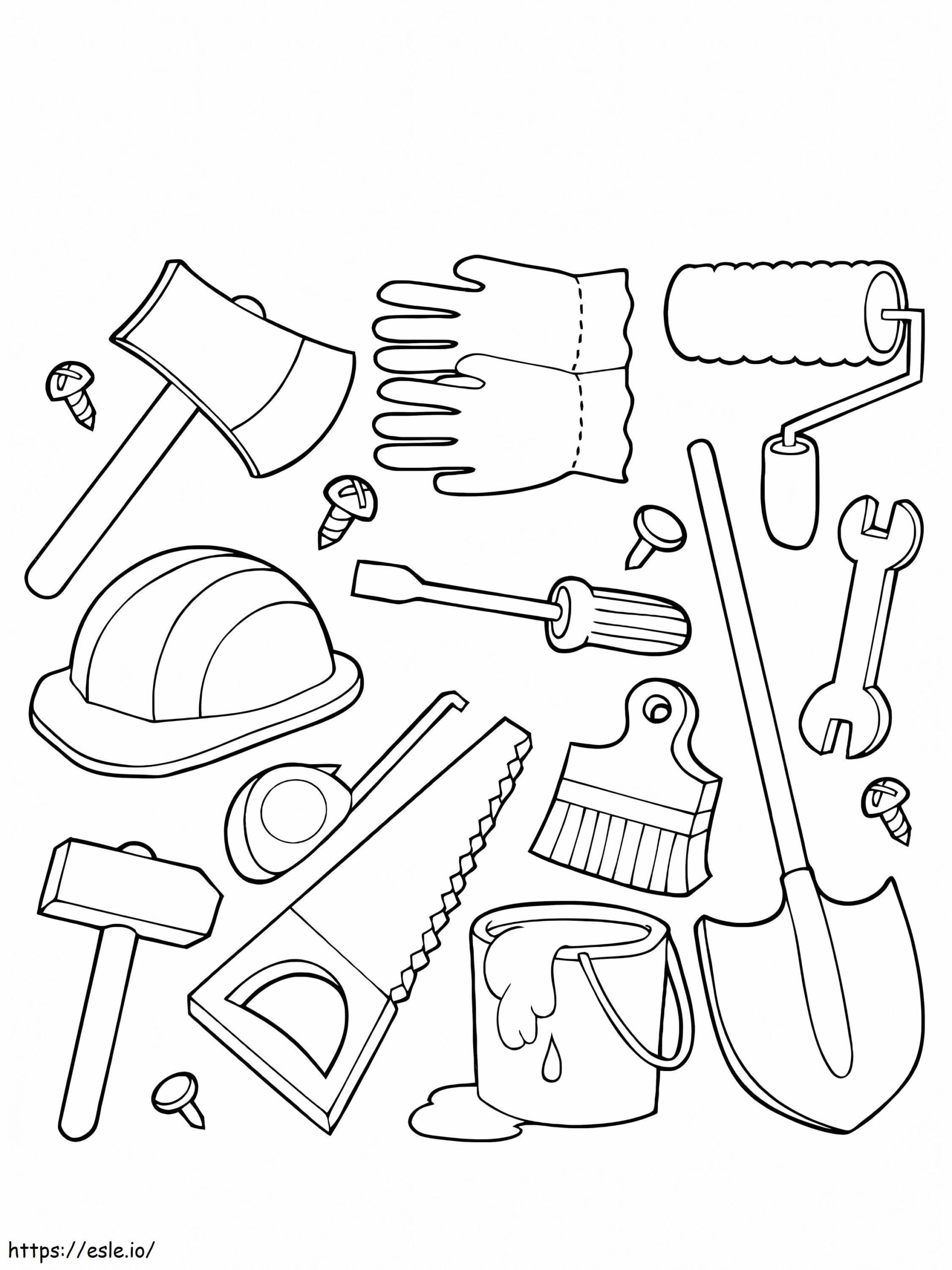 Printable Preschool Tools Coloring Pages