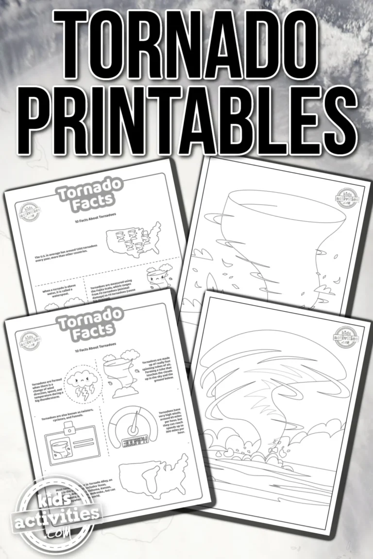 Tornado Coloring Pages Tornado Facts For Kids Printables Kids Activities Blog