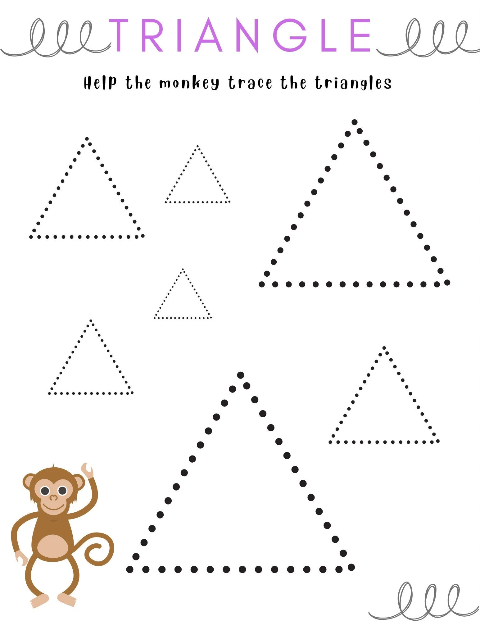 Triangles Worksheets For Preschoolers