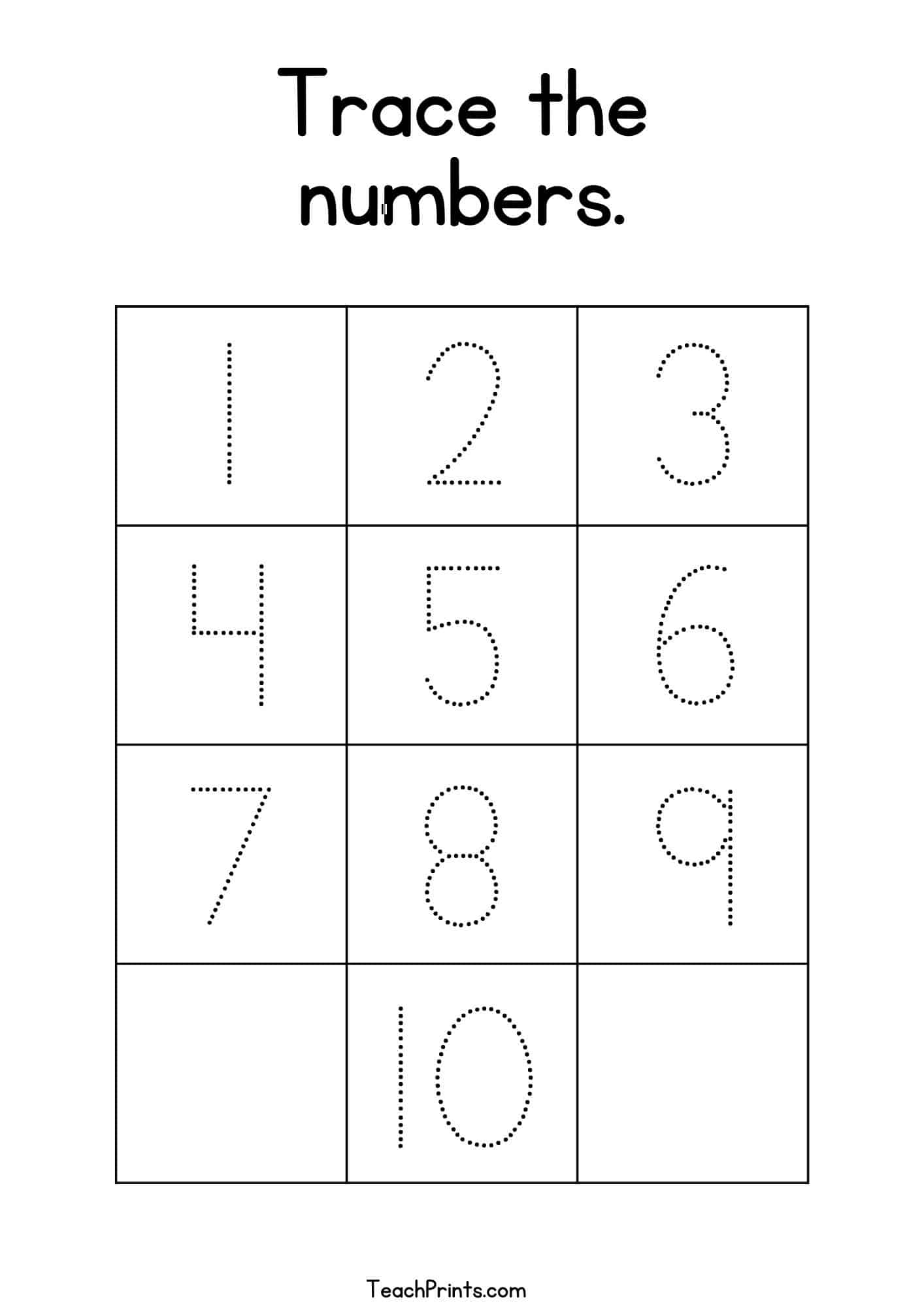 Preschool Number Worksheets Free Printable