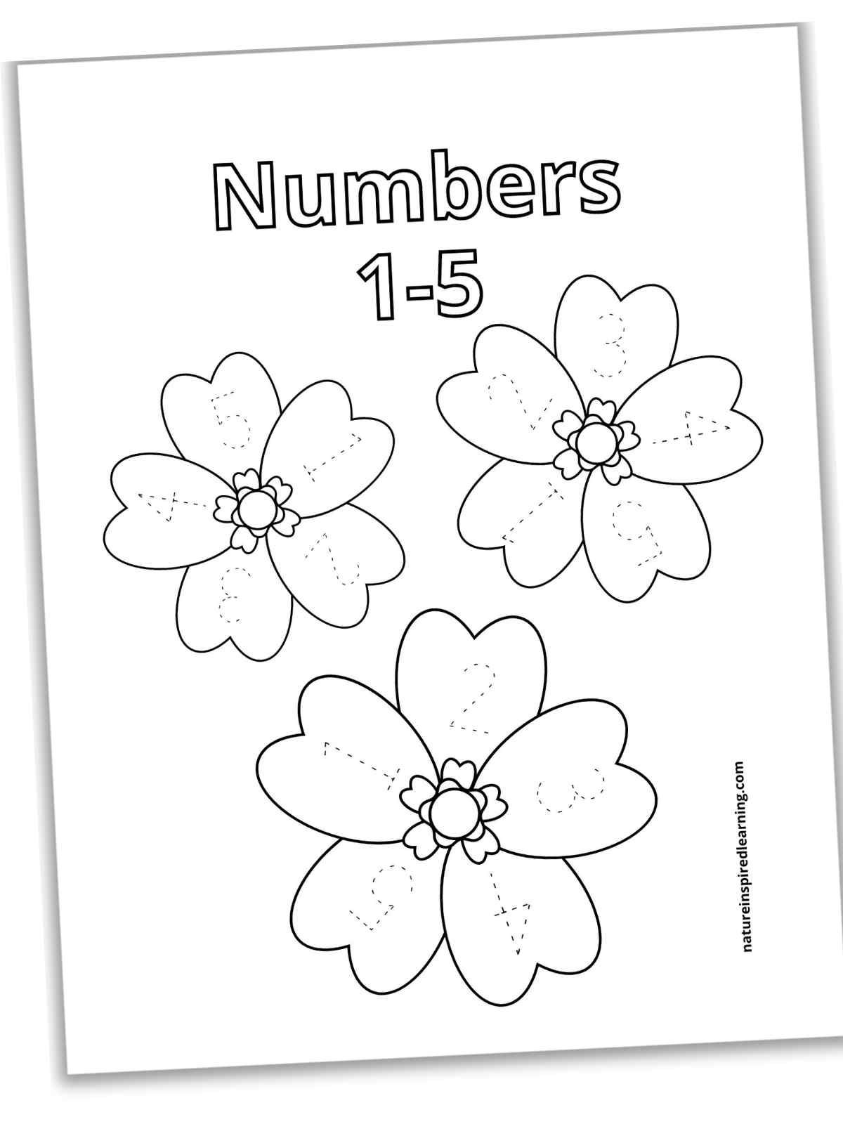 Free Printable Tracing 1-5 Worksheets