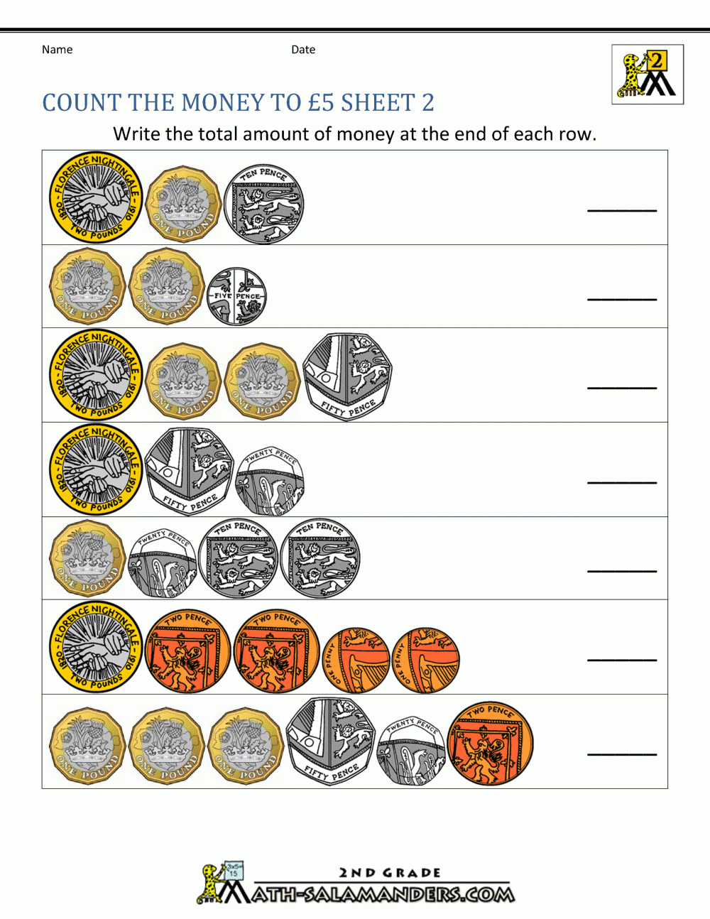 Learning Money Worksheets Printable Uk