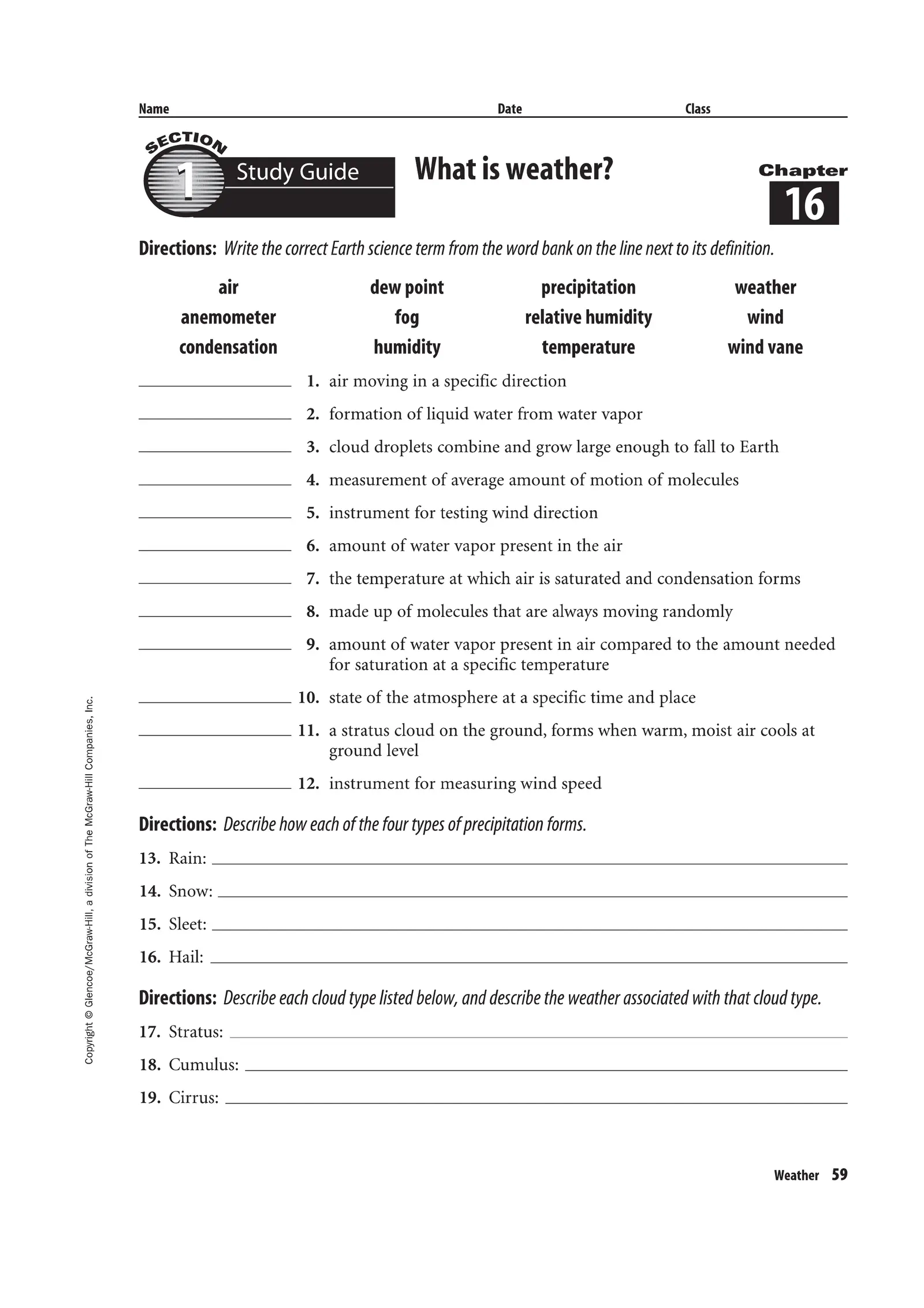 Unit 9 Earth Science Study Note Interactive Worksheet Edform Worksheets Library