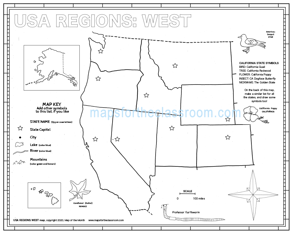 Free West Region Printable Worksheets