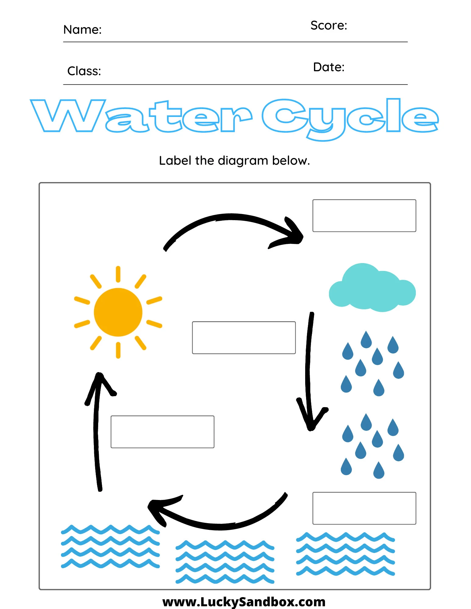 Diagram Printable Water Cycle Worksheet