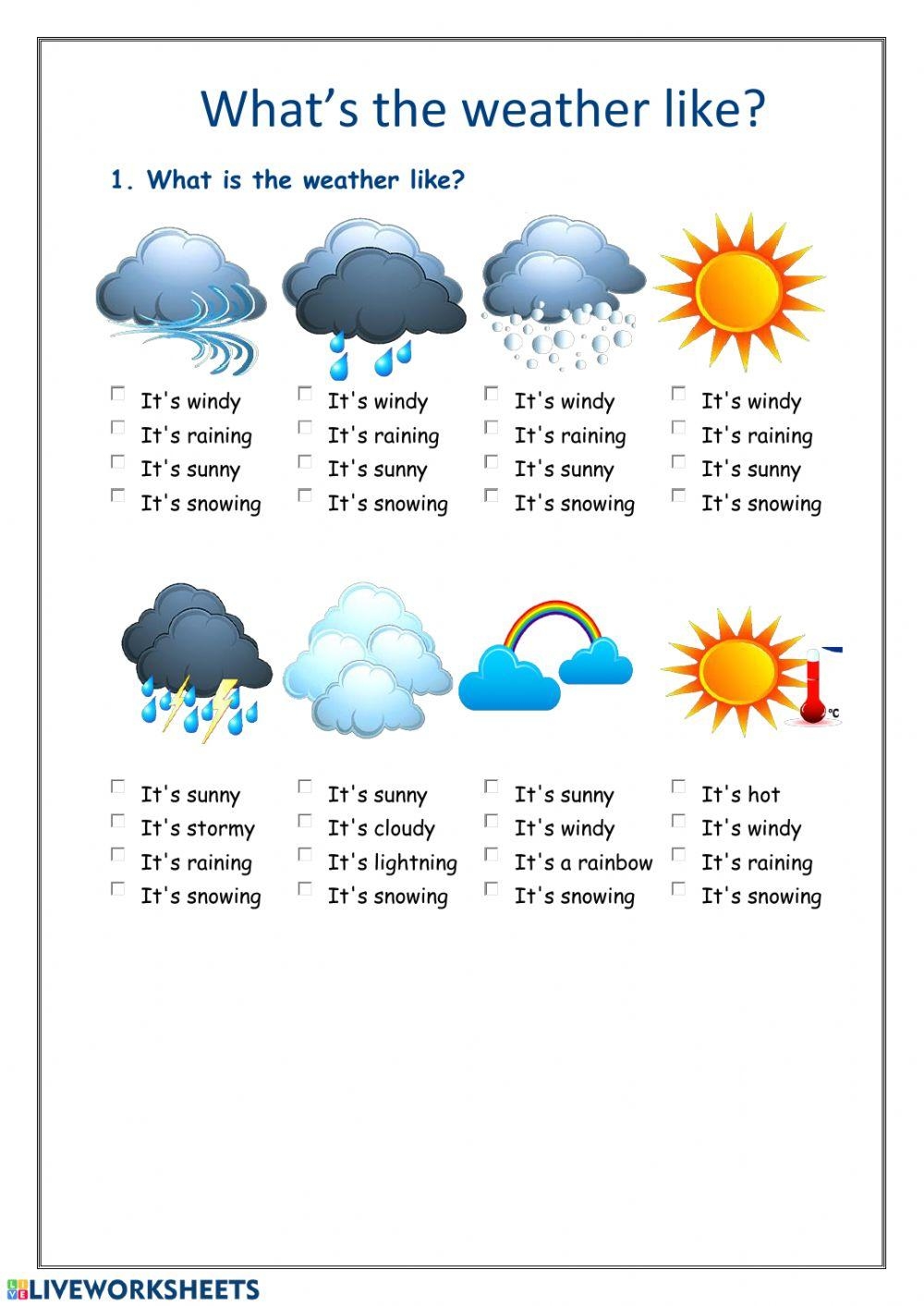 Weather Worksheet For Grade 3 Live Worksheets Worksheets Library