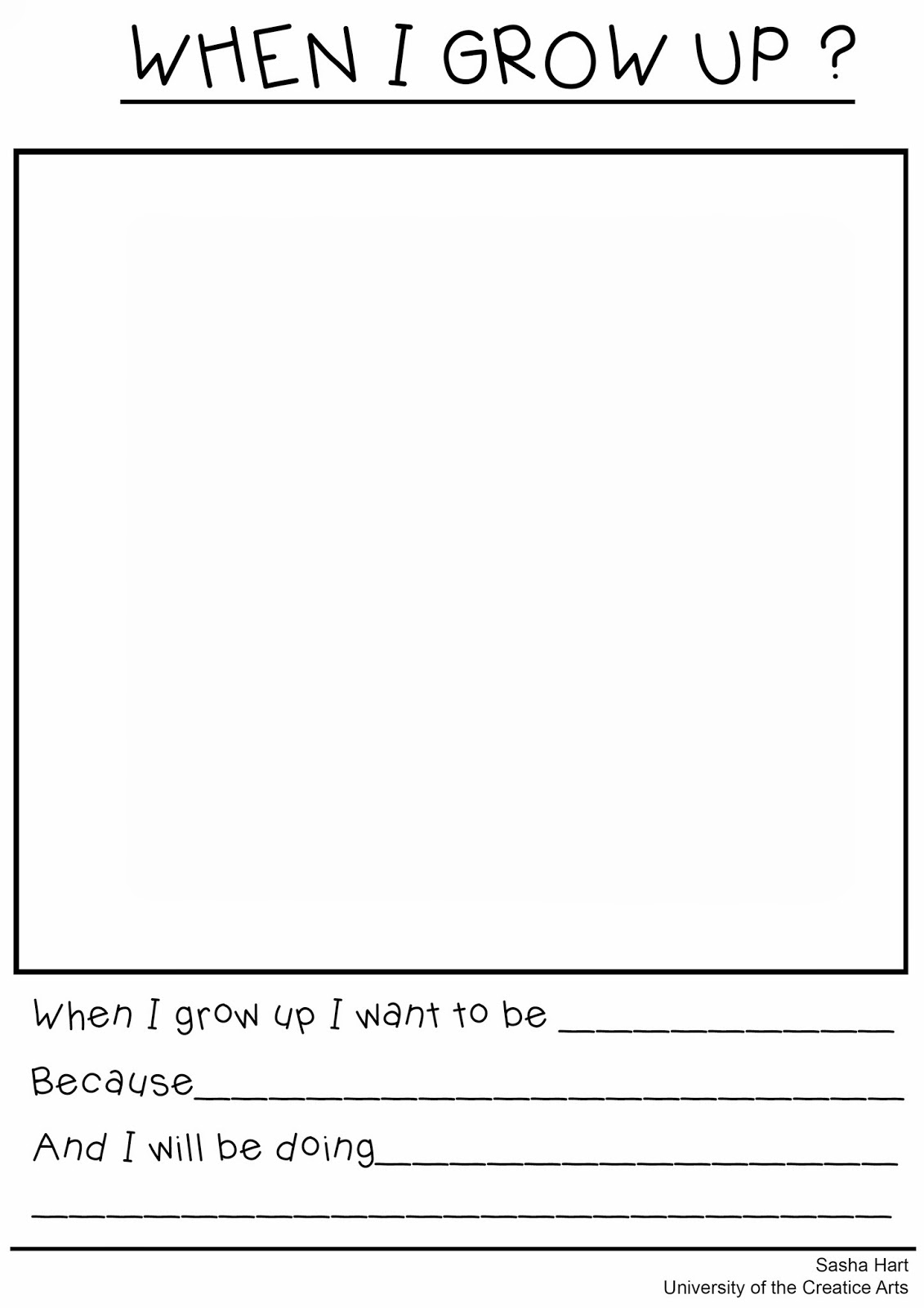 When I Grow Up Worksheet Worksheets For Kids When I Grow Up Worksheets Library