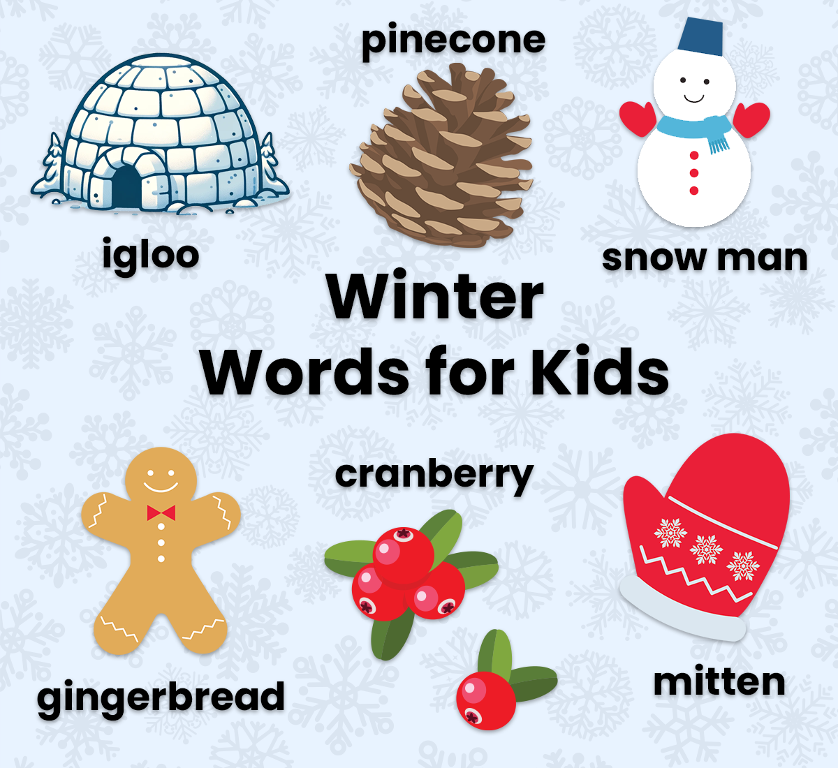 Winter Words For Kids Free Printable Lists ABCmouse