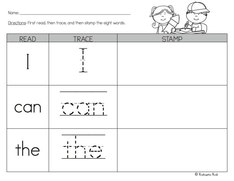 Wonders Kindergarten Sight Word Worksheets Kindergarten Kiosk